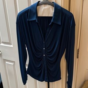 Elegant Blue Cinq a Sept Women's Top